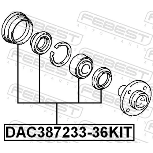 Ložisko kolesa - opravná sada DAC387233-36KIT /FEBEST/ - obr. 1