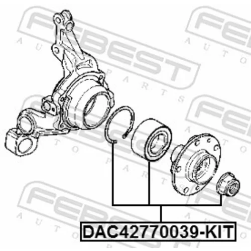Ložisko kolesa - opravná sada DAC42770039-KIT /FEBEST/ - obr. 1