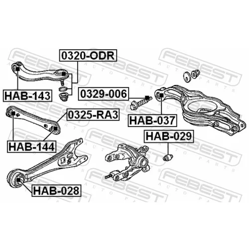 Puzdro, tlmič HAB-029 /FEBEST/ - obr. 1