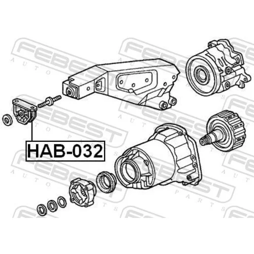 Uloženie, diferenciál HAB-032 /FEBEST/ - obr. 1