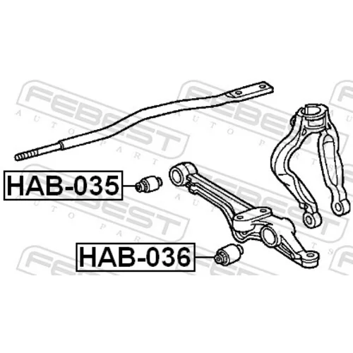 Uloženie riadenia HAB-036 /FEBEST/ - obr. 1