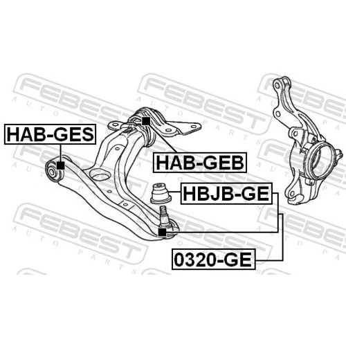 Uloženie riadenia HAB-GES /FEBEST/ - obr. 1