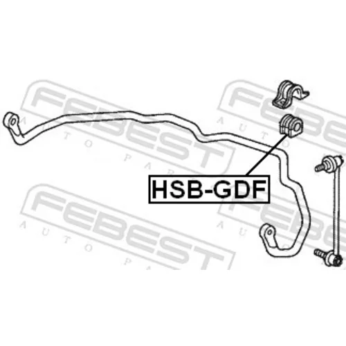 Uloženie priečneho stabilizátora HSB-GDF /FEBEST/ - obr. 1