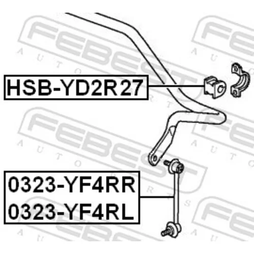 Uloženie priečneho stabilizátora HSB-YD2R27 /FEBEST/ - obr. 1