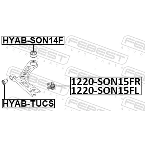 Uloženie riadenia HYAB-SON14F /FEBEST/ - obr. 1