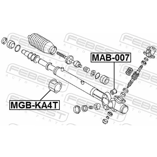 Uloženie prevodovky riadenia MAB-007 /FEBEST/ - obr. 1