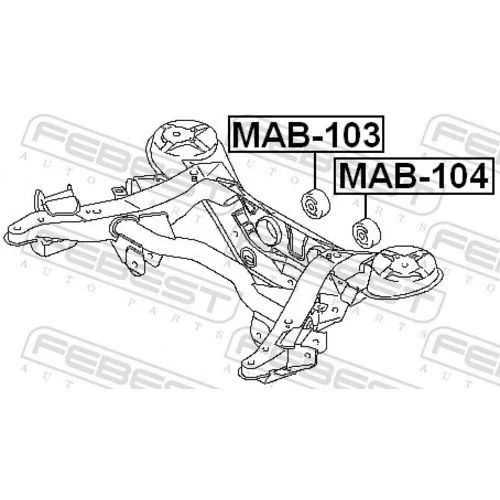 Uloženie, diferenciál MAB-103 /FEBEST/ - obr. 1