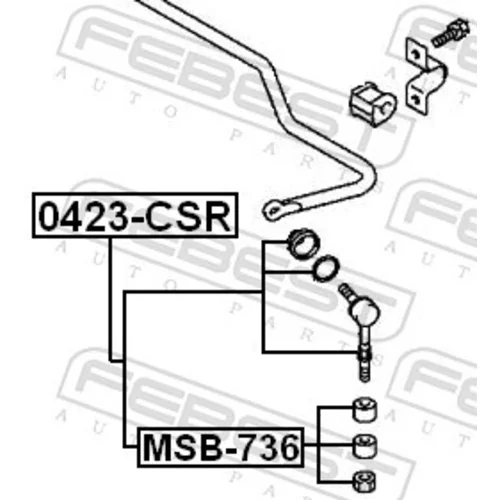 Opravná sada spojovacej tyče stabilizátora MSB-736 /FEBEST/ - obr. 1