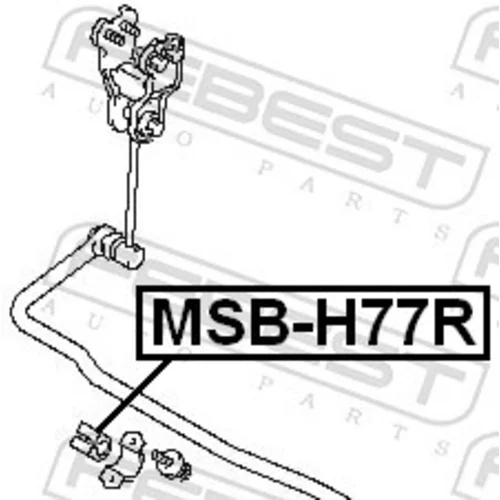 Uloženie priečneho stabilizátora MSB-H77R /FEBEST/ - obr. 1