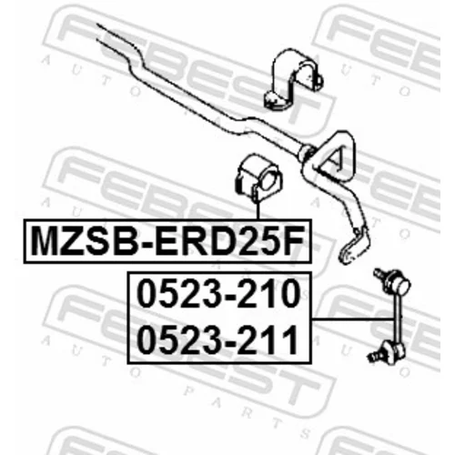 Uloženie priečneho stabilizátora MZSB-ERD25F /FEBEST/ - obr. 1