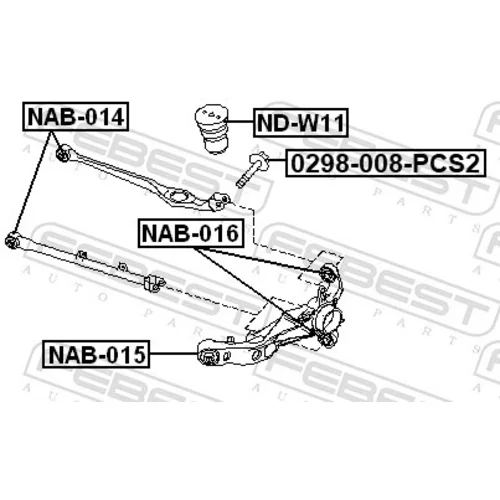Uloženie riadenia NAB-014 /FEBEST/ - obr. 1