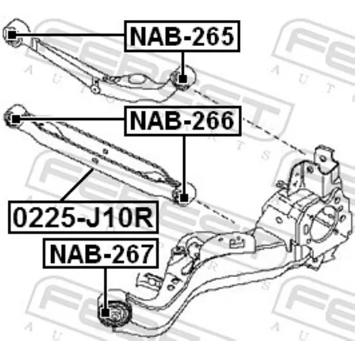 Uloženie riadenia NAB-266 /FEBEST/ - obr. 1