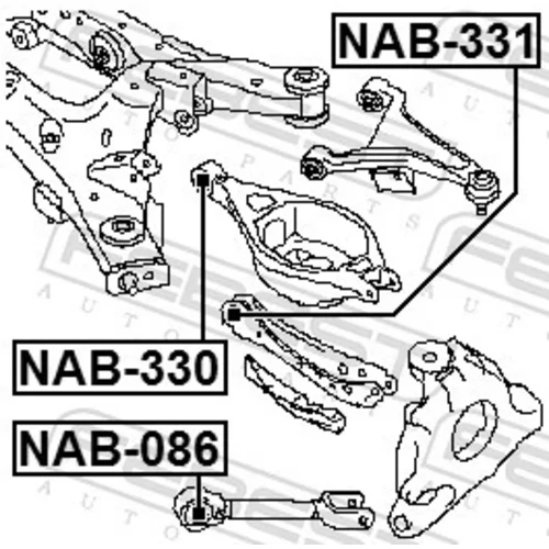 Uloženie riadenia NAB-331 /FEBEST/ - obr. 1