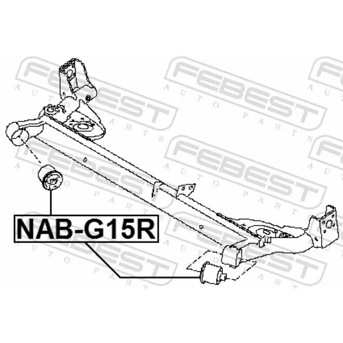 Uloženie tela nápravy NAB-G15R /FEBEST/ - obr. 1