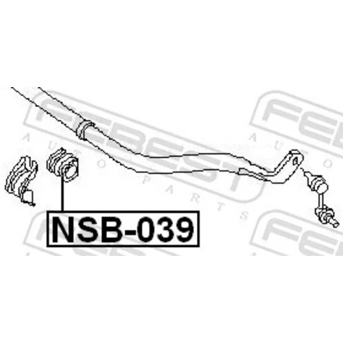 Uloženie priečneho stabilizátora NSB-039 /FEBEST/ - obr. 1