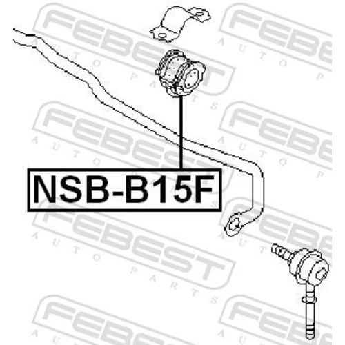 Uloženie priečneho stabilizátora NSB-B15F /FEBEST/ - obr. 1