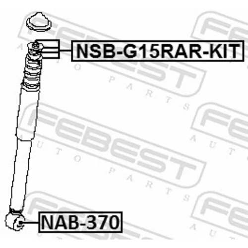 Montážna sada, Tlmič pérovania NSB-G15RAR-KIT /FEBEST/ - obr. 1