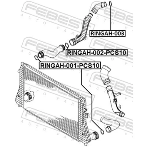 Tesniaci krúžok hadice plniaceho vzduchu RINGAH-001-PCS10 /FEBEST/ - obr. 1