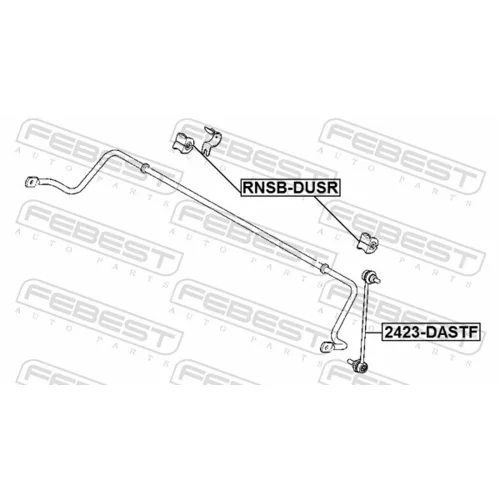 Uloženie priečneho stabilizátora RNSB-DUSR /FEBEST/ - obr. 1