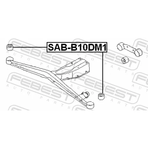 Uloženie tela nápravy SAB-B10DM1 /FEBEST/ - obr. 1