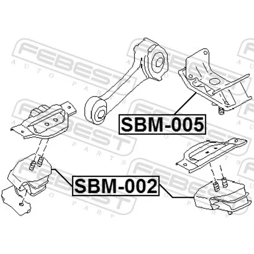 Uloženie automatickej prevodovky SBM-005 /FEBEST/ - obr. 1