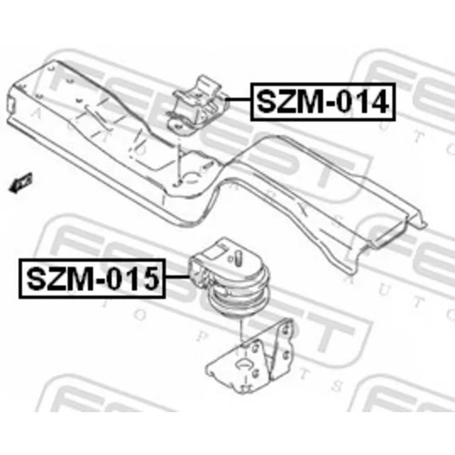 Uloženie motora SZM-014 /FEBEST/ - obr. 1