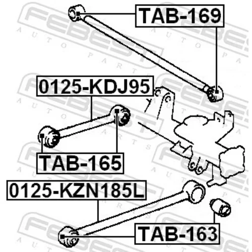 Uloženie riadenia TAB-165 /FEBEST/ - obr. 1