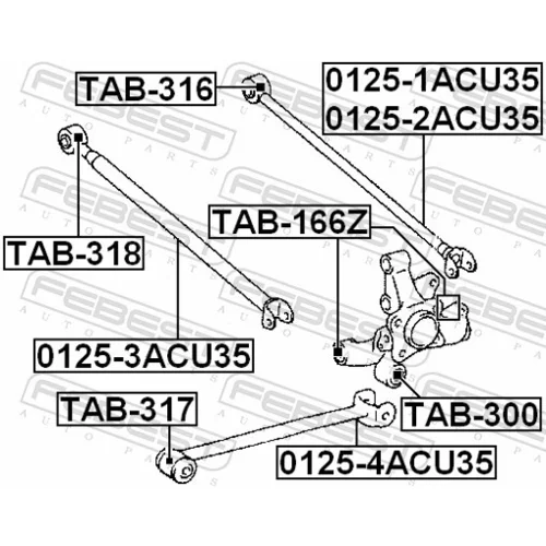 Uloženie riadenia TAB-317 /FEBEST/ - obr. 1