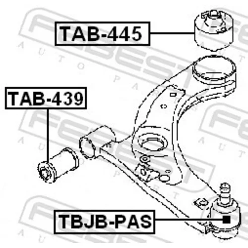 Uloženie riadenia TAB-445 /FEBEST/ - obr. 1