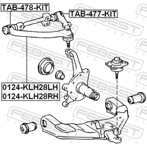 Sada na opravu priečneho závesného ramena TAB-477-KIT /FEBEST/ - obr. 1