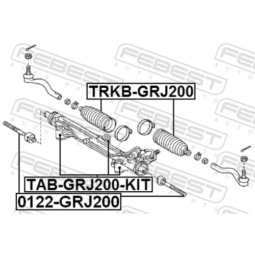 Uloženie prevodovky riadenia TAB-GRJ200-KIT /FEBEST/ - obr. 1