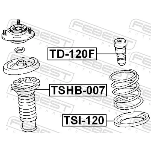 Doraz odpruženia TD-120F /FEBEST/ - obr. 1