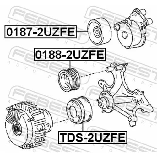 Remenica vodného čerpadla TDS-2UZFE /FEBEST/ - obr. 1