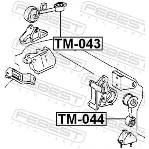 Uloženie motora TM-044 /FEBEST/ - obr. 1