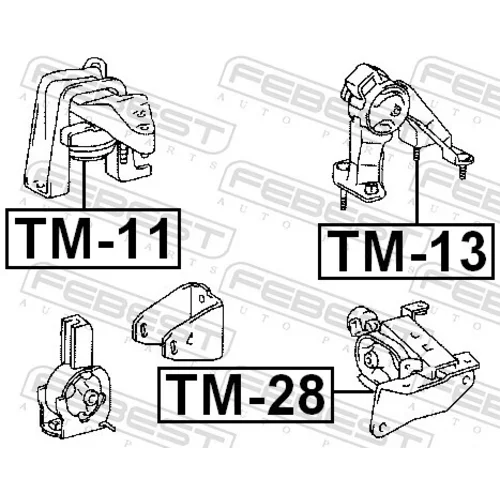 Uloženie motora TM-13 /FEBEST/ - obr. 1