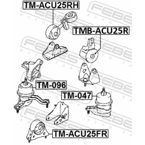 Uloženie motora TM-ACU25FR /FEBEST/ - obr. 1