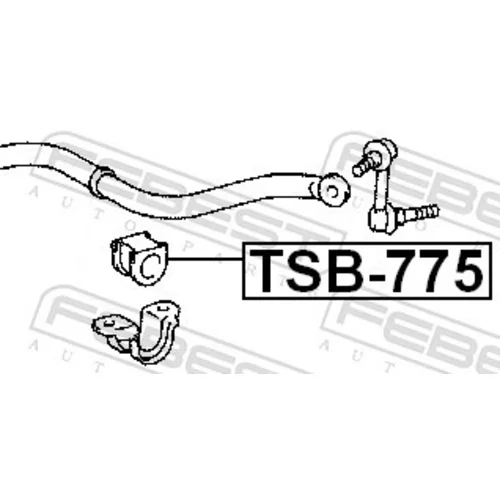 Uloženie priečneho stabilizátora TSB-775 /FEBEST/ - obr. 1