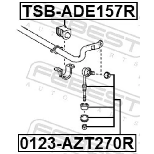 Uloženie priečneho stabilizátora TSB-ADE157R /FEBEST/ - obr. 1