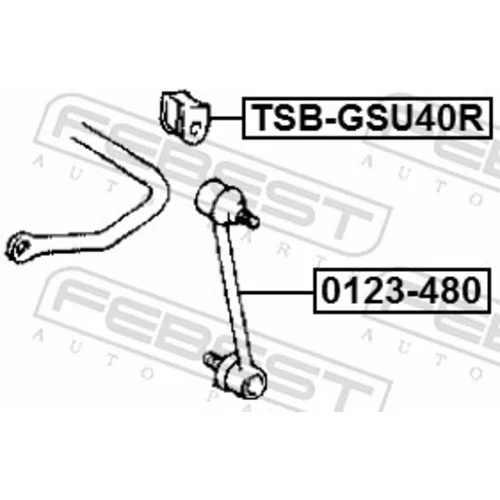 Uloženie priečneho stabilizátora TSB-GSU40R /FEBEST/ - obr. 1