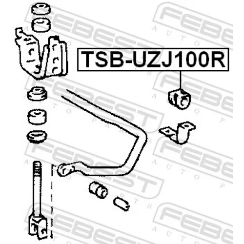 Uloženie priečneho stabilizátora TSB-UZJ100R /FEBEST/ - obr. 1