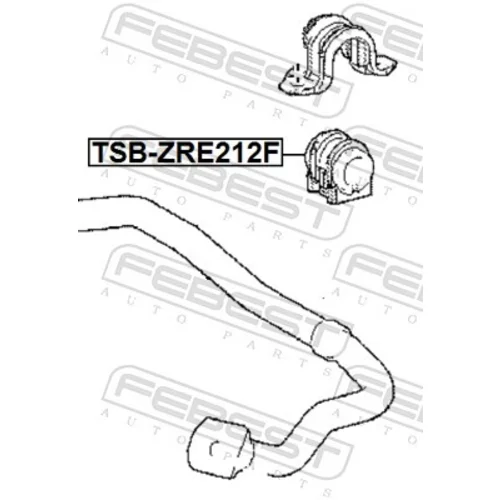 Uloženie priečneho stabilizátora TSB-ZRE212F /FEBEST/ - obr. 1