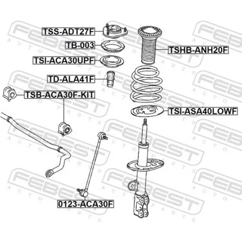 Tanier pružiny TSI-ASA40LOWF /FEBEST/ - obr. 1