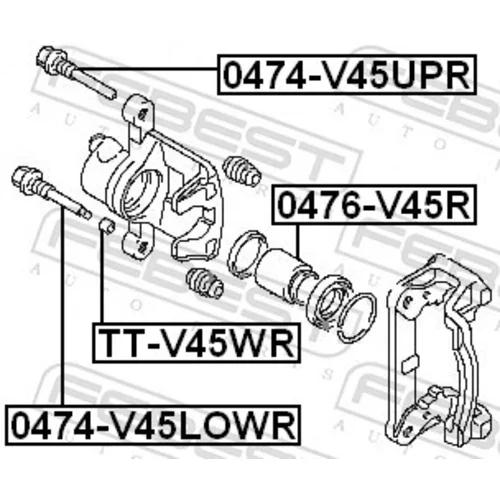 Sada príslušenstva brzdového strmeňa TT-V45WR /FEBEST/ - obr. 1