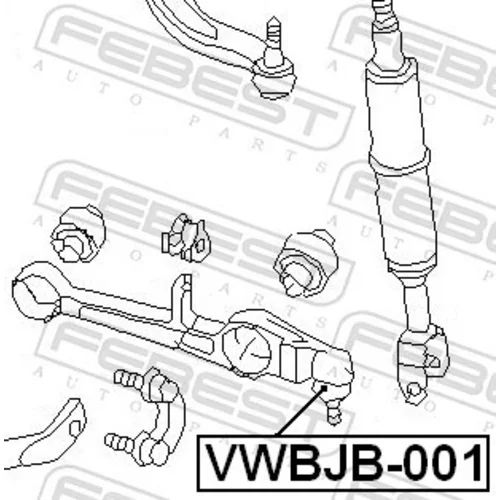 Súprava na opravu, zvislý/vodiaci kĺb VWBJB-001 /FEBEST/ - obr. 1