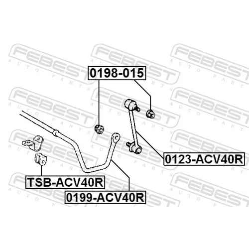 Tyč/Vzpera stabilizátora 0123-ACV40R /FEBEST/ - obr. 1