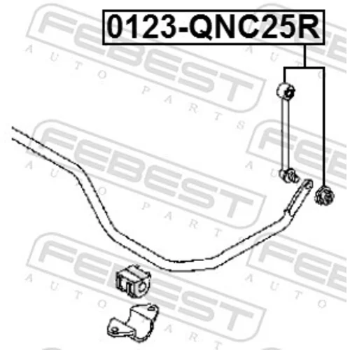Tyč/Vzpera stabilizátora 0123-QNC25R /FEBEST/ - obr. 1