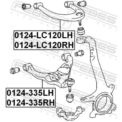 Rameno zavesenia kolies 0124-335LH /FEBEST/ - obr. 1