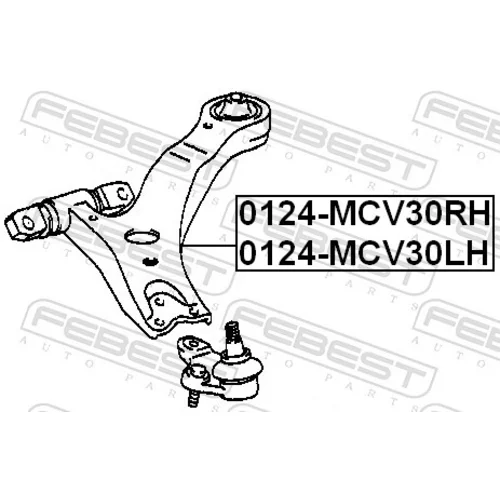 Rameno zavesenia kolies 0124-MCV30LH /FEBEST/ - obr. 1