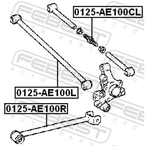 Rameno zavesenia kolies 0125-AE100R /FEBEST/ - obr. 1