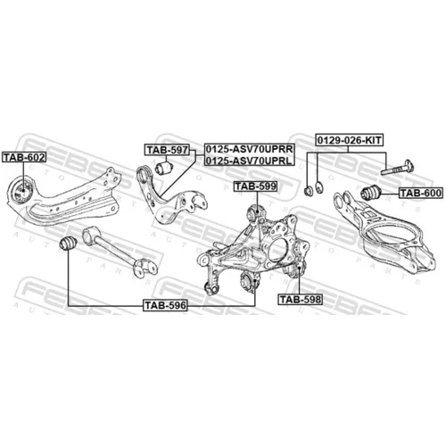 Skrutka pre nastavenie odklonu kolesa 0129-026-KIT /FEBEST/ - obr. 1